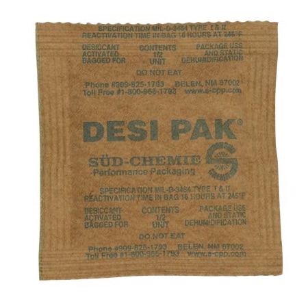 Bsc Preferred 3 x 3 x-1/4'' Kraft Clay Desiccant Bags - 5 Gallon Pail, 550PK BUY00016392